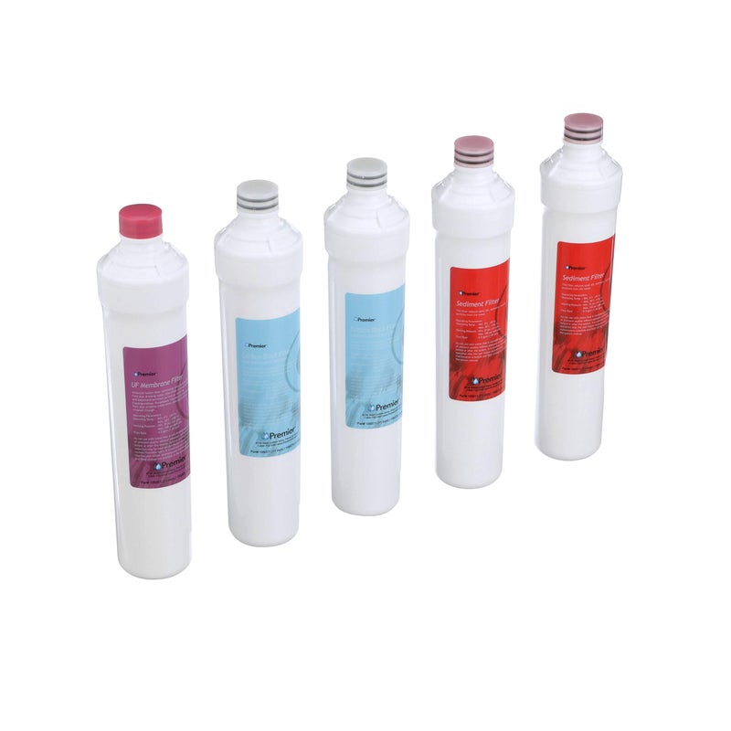 Watts Premier Annual Pure UF-3 5-Pack Filter Kit for 3-Stage Ultra Filtration and RO Pure Reverse Osmosis System, Push Button, 2 Sediment Filters, 2 LVOC Carbon Filters, UF Membrane, WQA Certified - Image 2